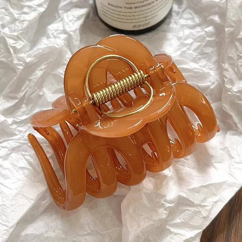 Top Grade Pumpkin Hair Claw Clip For Women Sweet Hair