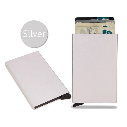 Rfid Metal Credit Card Holder Luxury Men Minimalist Wallet Cardholder