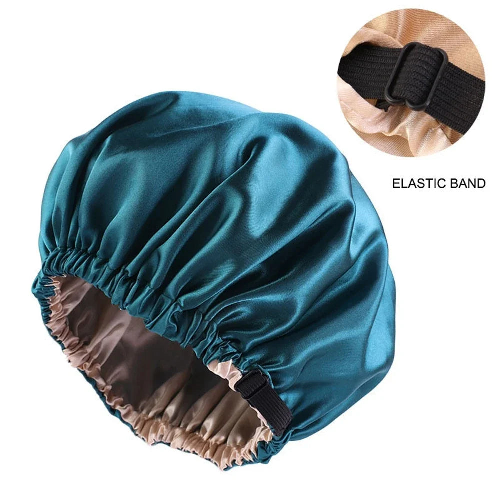 Satin Hair Cap For Sleeping Invisible Flat Imitation Silk Round