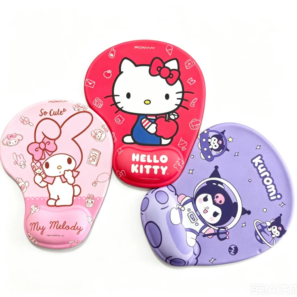 Ergonomic Wrist Rest Mouse Pad Cute Cartoon Silicone Cushion Non Slip