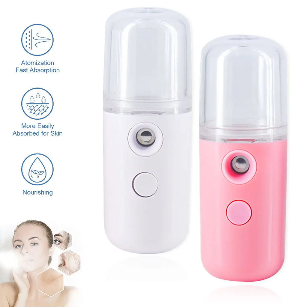 30ML Mini Facial Steamer Facial Sprayer USB Nebulizer Humidifier