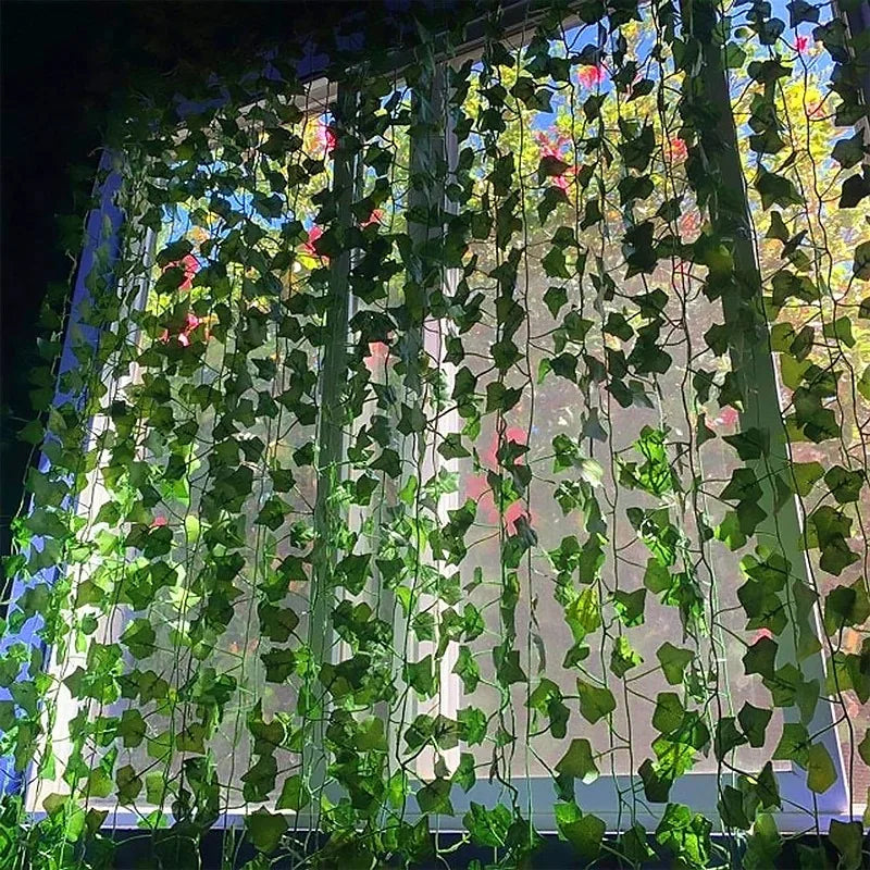 Artificial Green Ivy Leaf Rattan Creeper Leaves Vine Hanging Garland