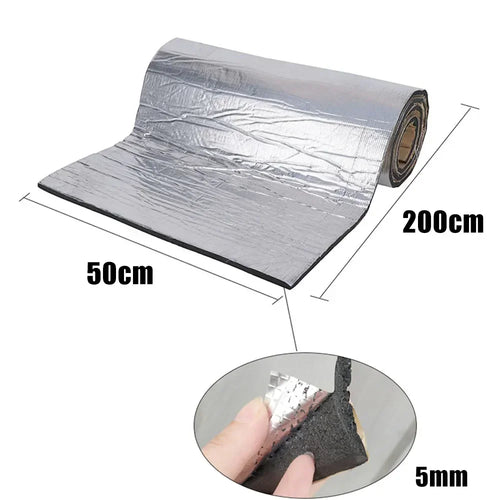 Fireproof Heat and Sound Insulation Mat 200x50cm Acoustic Thermal Mat