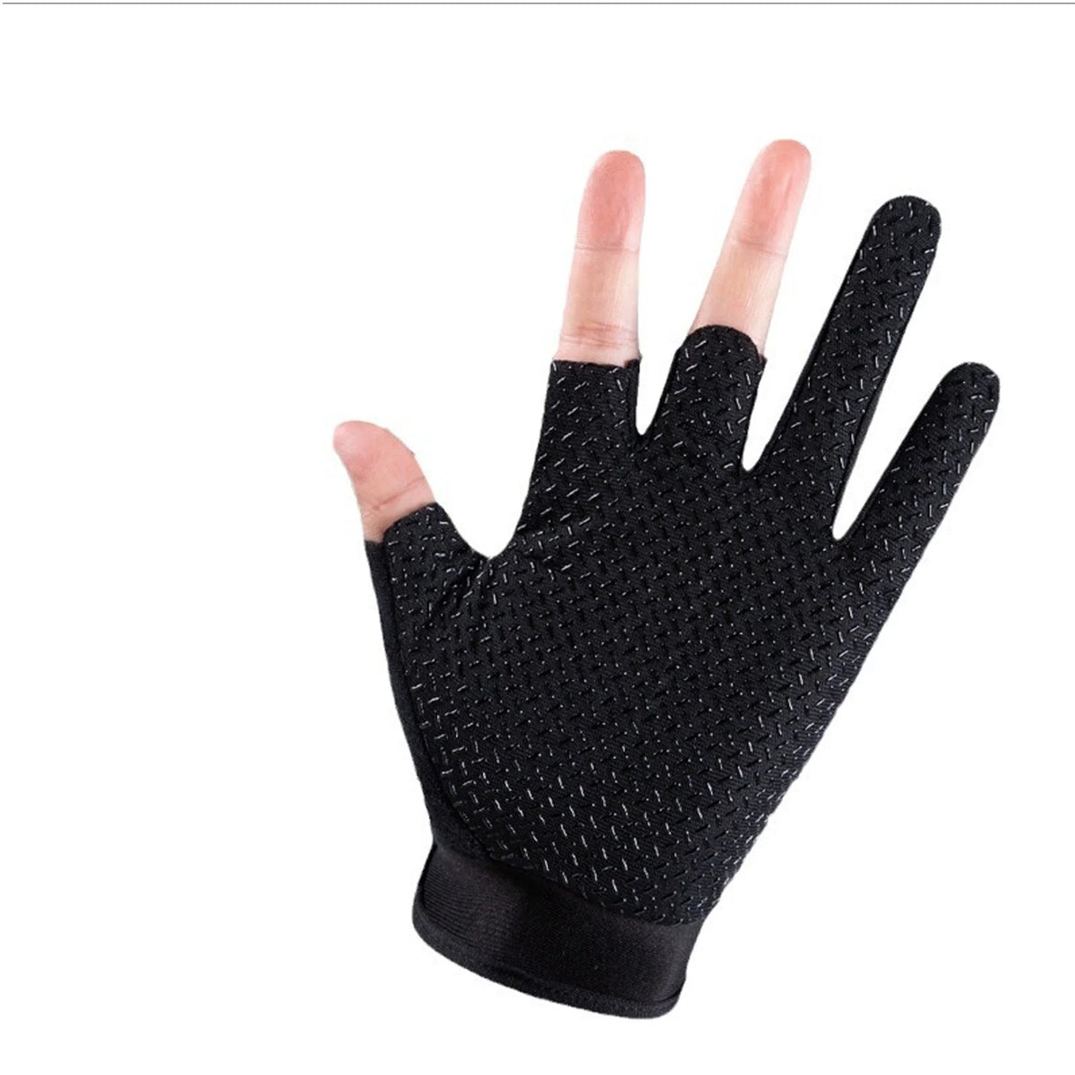 1Pair Luya Fishing Gloves Sunscreen Windproof Breathable Cut Resistant