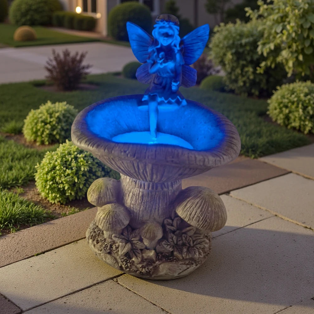Creative Flower Fairy Solar Night Light Statue Outdoor Waterproof