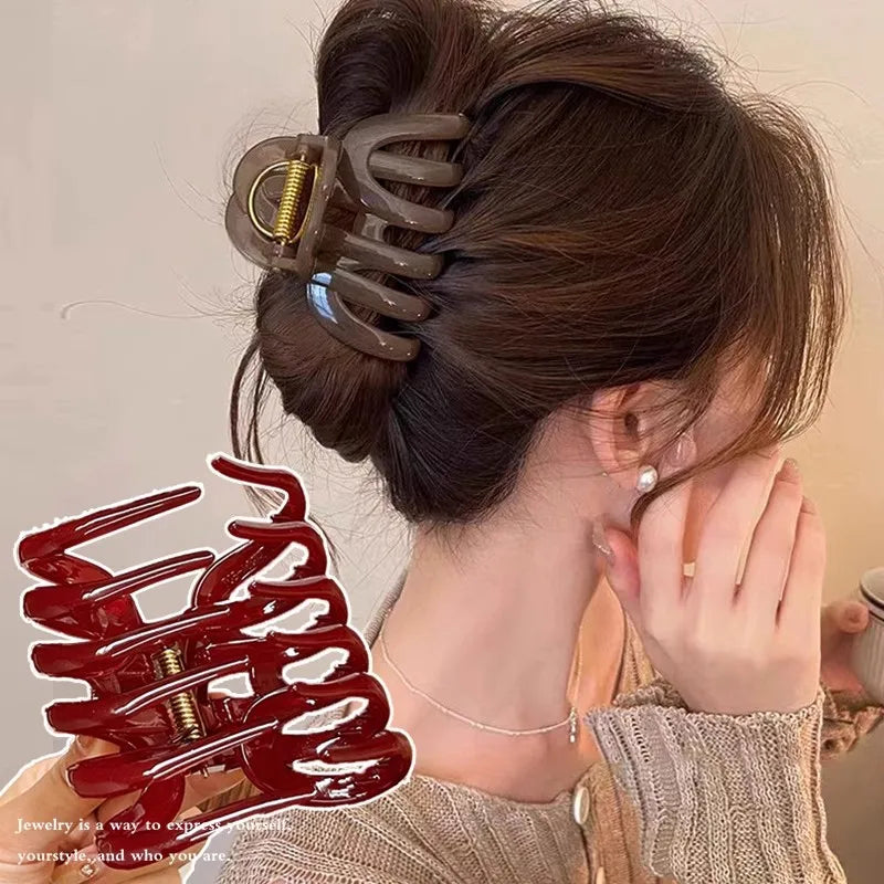 Top Grade Pumpkin Hair Claw Clip For Women Sweet Hair