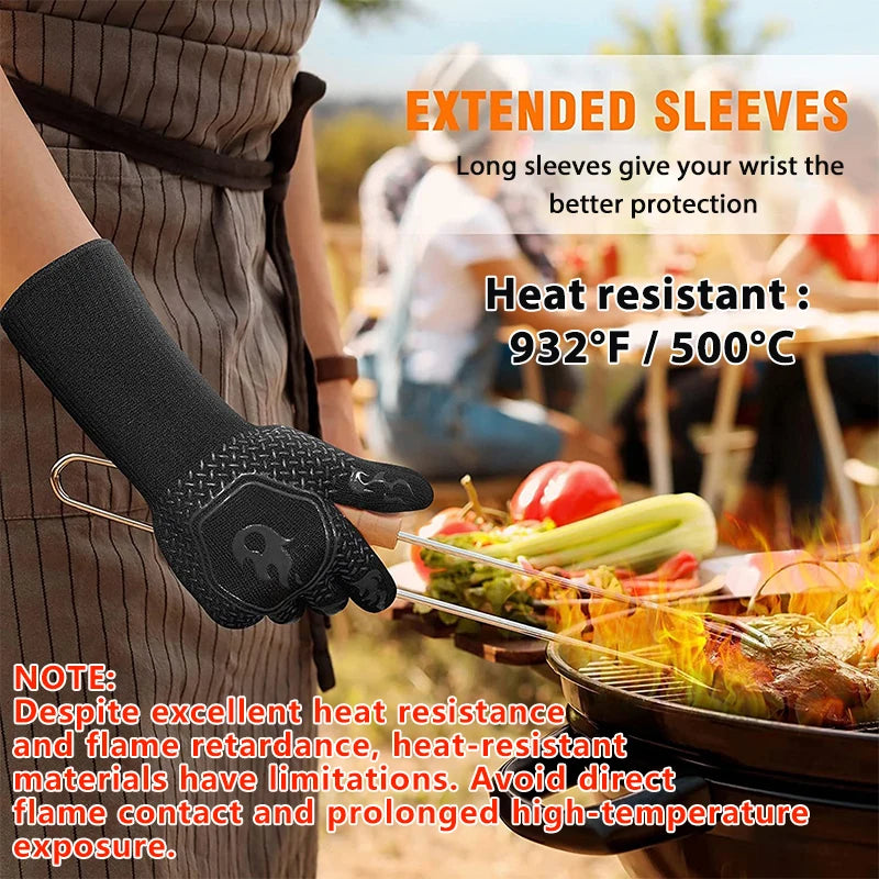 1PC / 1 Pair Oven Gloves, Oven Mitts, Heat Resistant Fireproof