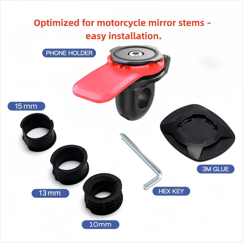Rearview Mirror Phone Holder, Universal Bracket with Shock Absorber