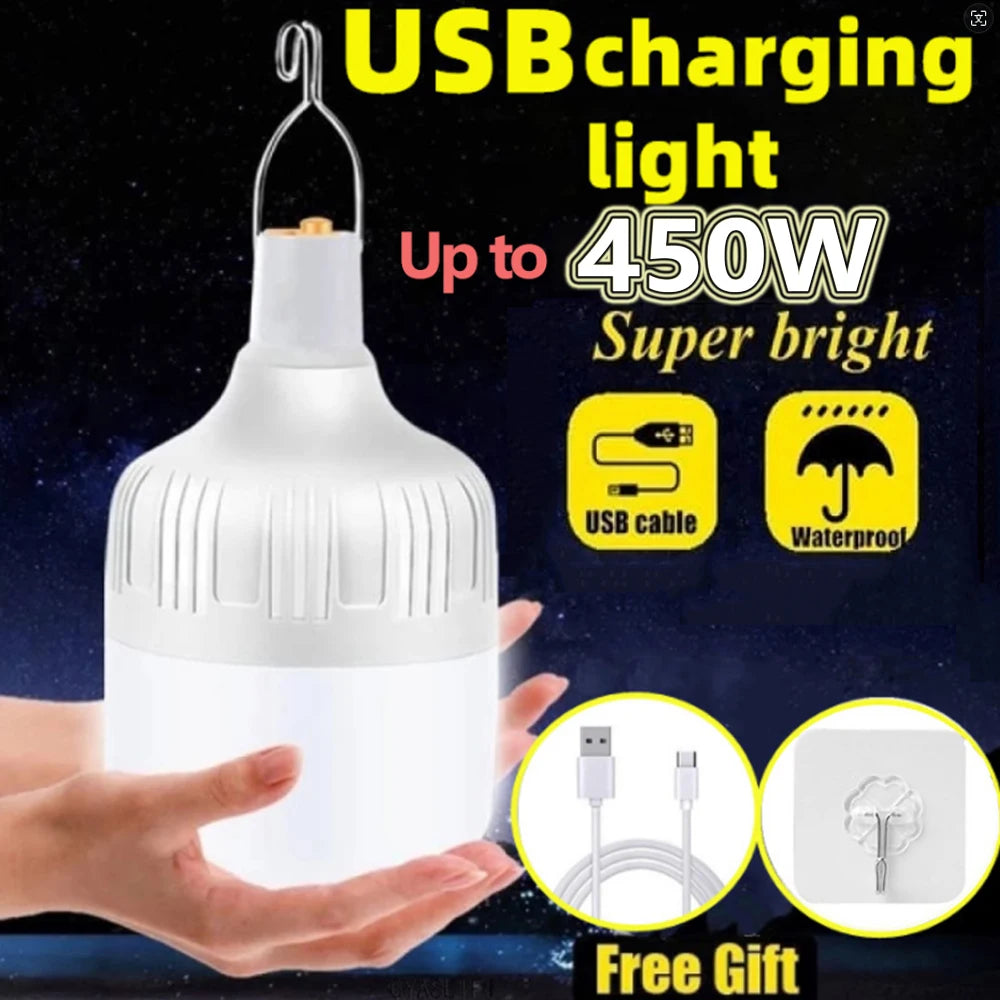 Portable Outdoor BBQ Camping Lights USB Rechargeable Lamp LED