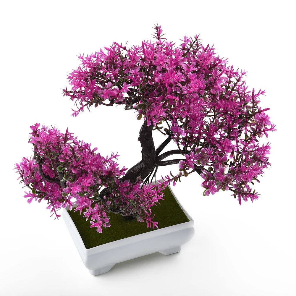 Artificial Plants Bonsai Small Tree Pot Fake Plant Flowers Potted