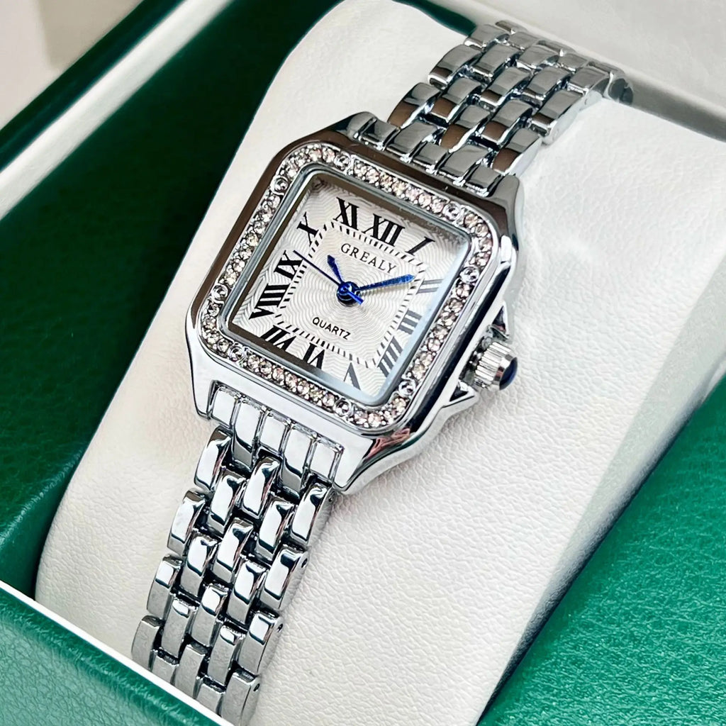 Women Watch Light Luxury Brand Business Gold Stainless Steel