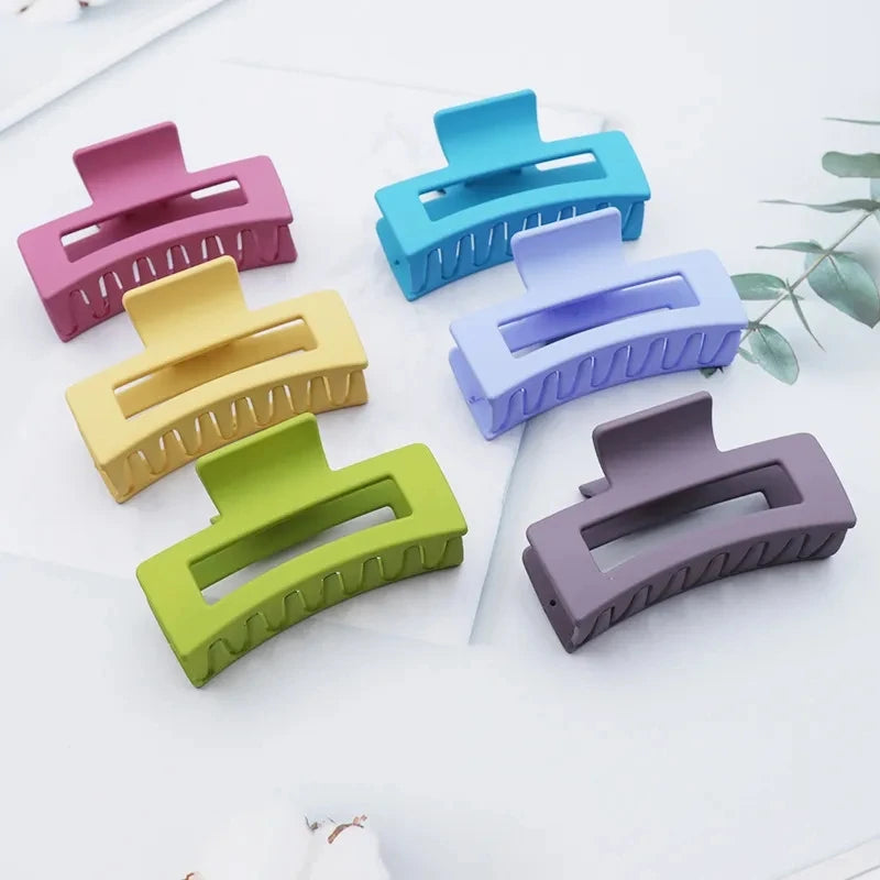 Korean Women Girls Plastic Hair Claws Hair Clips Headwear Large Size