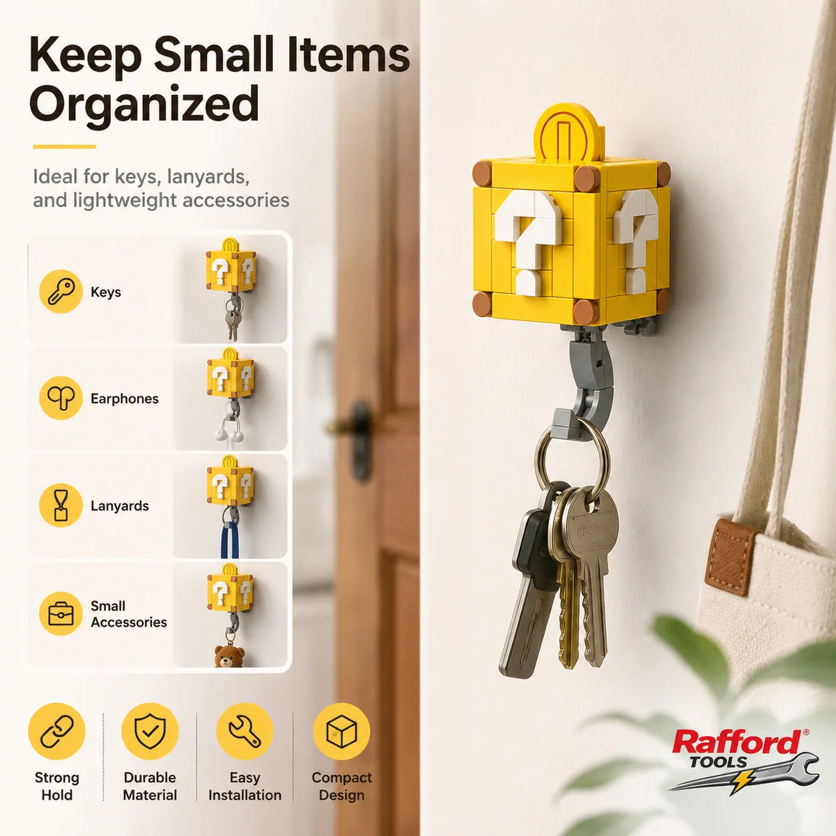 Rafford 141PCS Coin Building Blocks Keychain Set DIY Mini Brick Kit