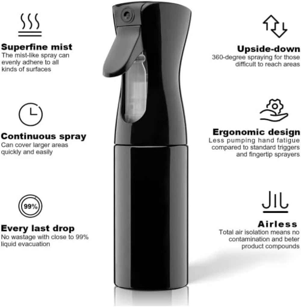 200ml Hairdressing Spray Bottle Barber Hair High Pressure Water Can