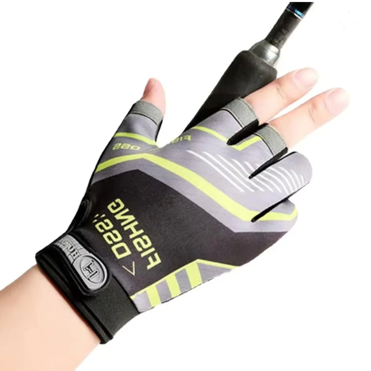 1Pair Luya Fishing Gloves Sunscreen Windproof Breathable Cut Resistant