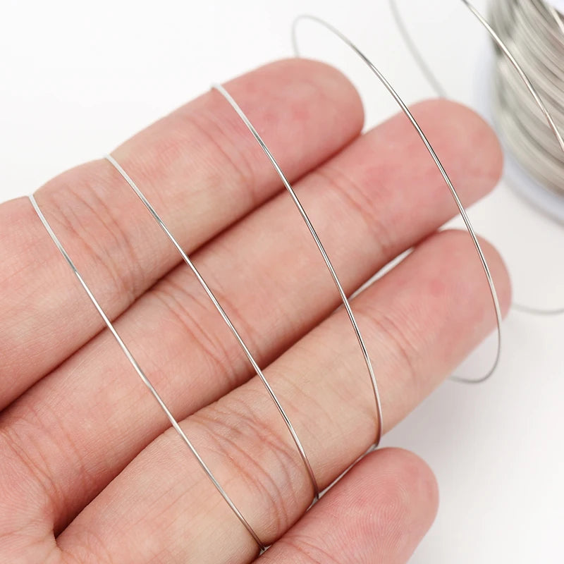 1roll Stainless Steel 0.2 0.3 0.4 0.5 0.6 mm Beading Wire Line Thread