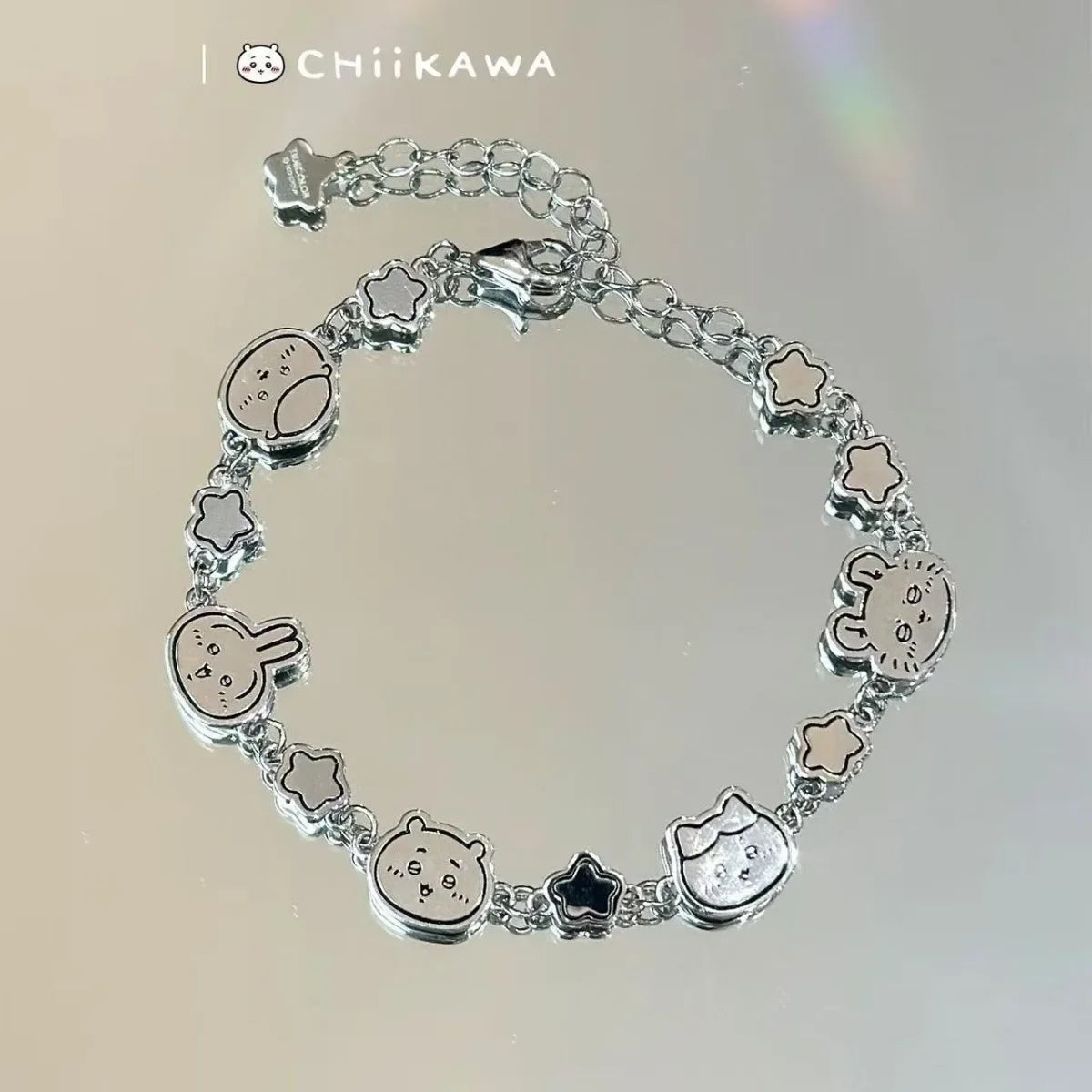 Chiikawa Beaded Bracelet, Usagi & Hachiware Cartoon Wrist Jewelry,