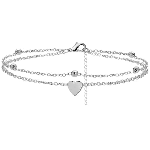 925 Sliver Plated CZ Anklet Bracelets for Women Girl Trendy New