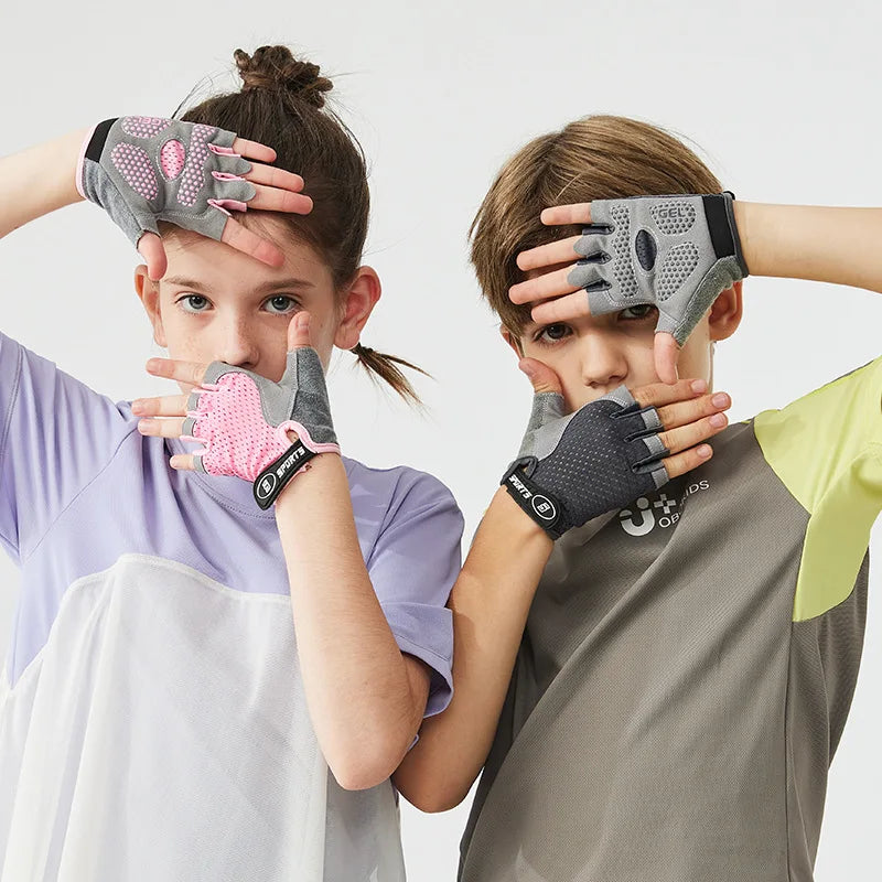Kids Cycling Skateboard Gloves Anti-Slip Summer Spring Sports