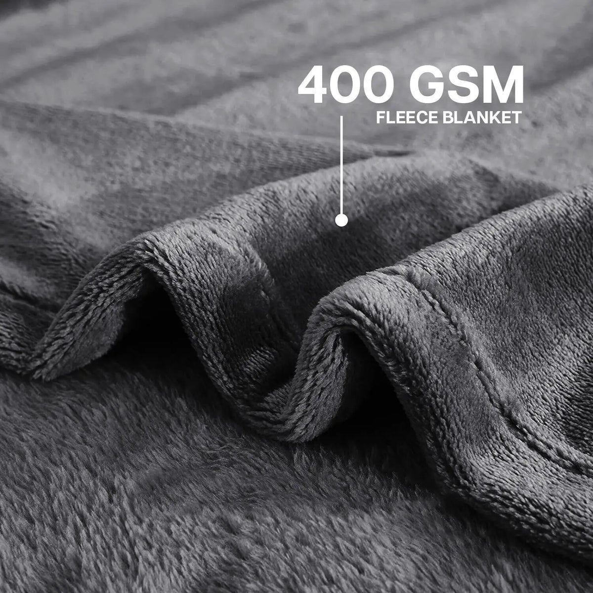 Fleece Blanket Solid Throw Blankets for Couch & Bed, Plush Cozy Fuzzy
