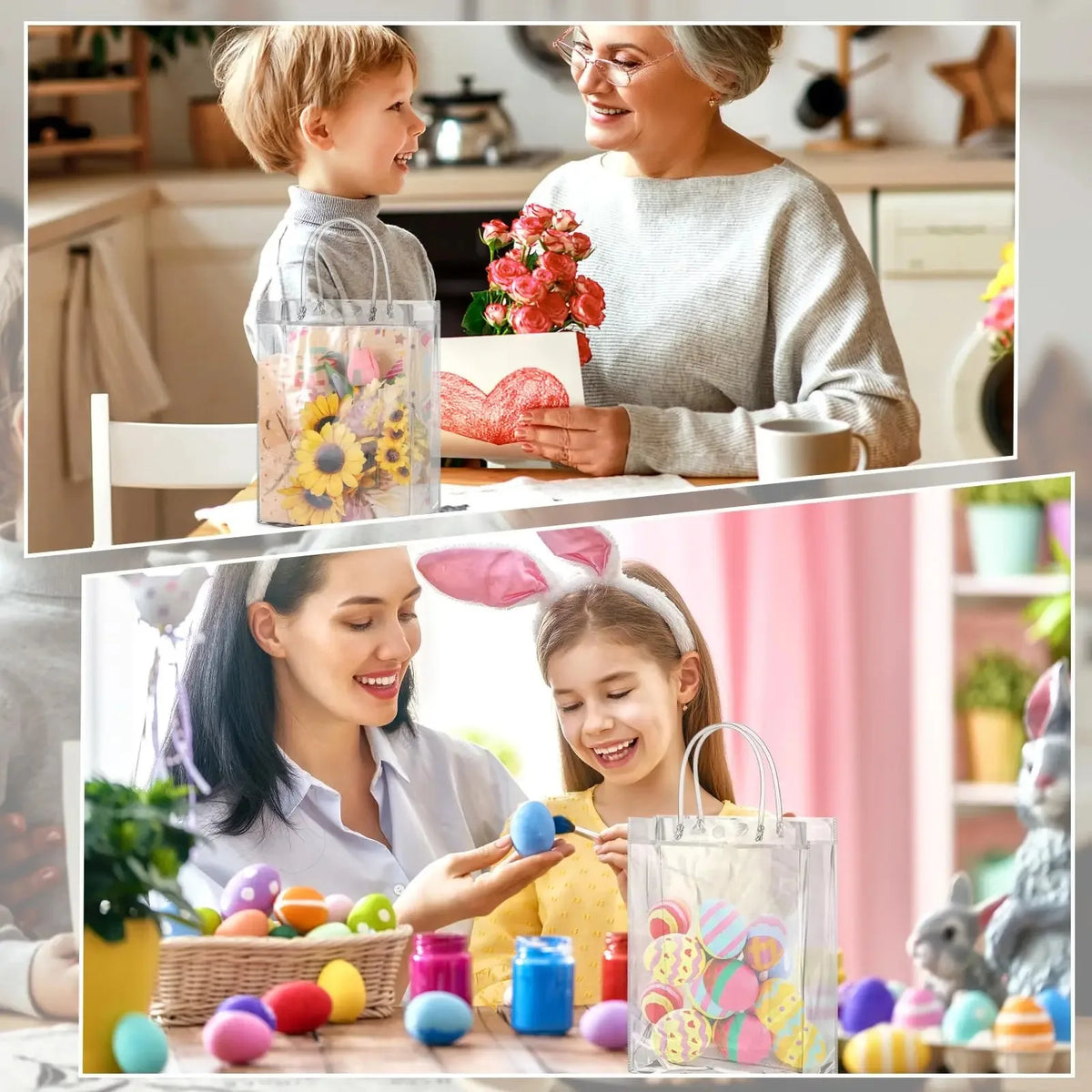 Clear Plastic Gift Bags with Handle Transparent Gift Bag