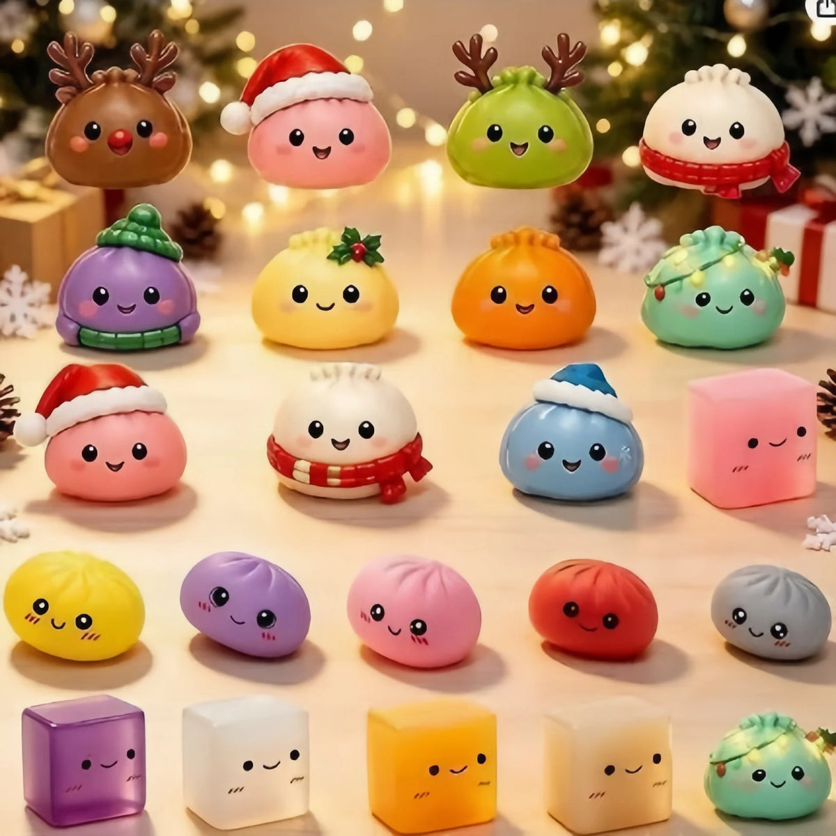 Christmas Squishies Advent Calendar 24 Days Countdown Dumpling