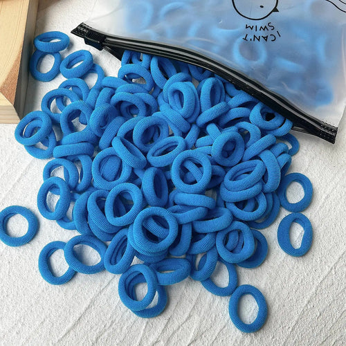 50PCS/Set Women Girls Basic Hair Bands  Simple Solid Colors Elastic