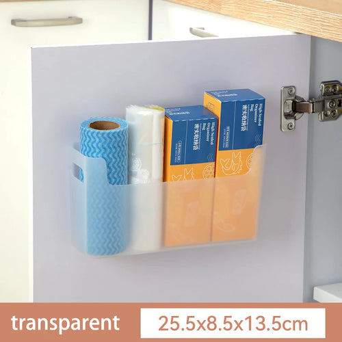 Non Perforated Cling Film Rack Inside Cabinet Wall Shelf Shelves Spice