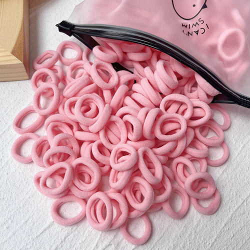 50PCS/Set Women Girls Basic Hair Bands  Simple Solid Colors Elastic