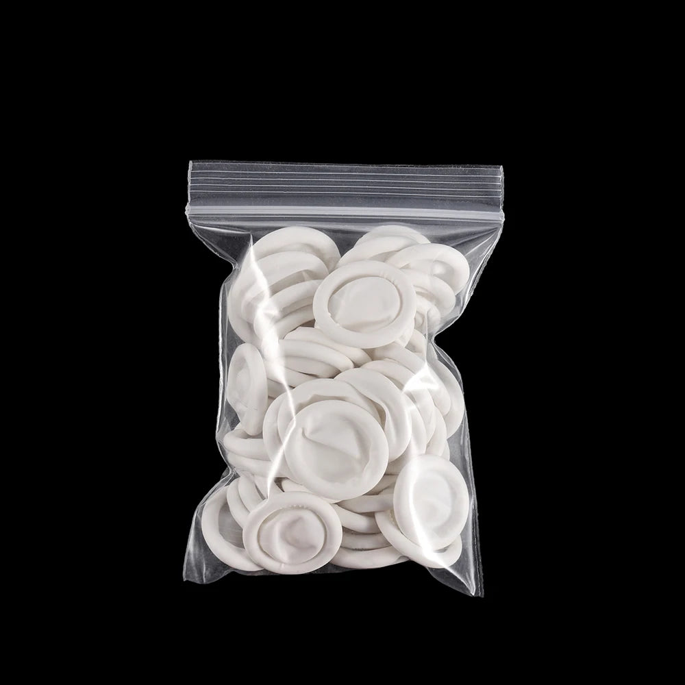 50/100Pcs Protective Fingertip Natural Rubber Gloves Disposable Latex
