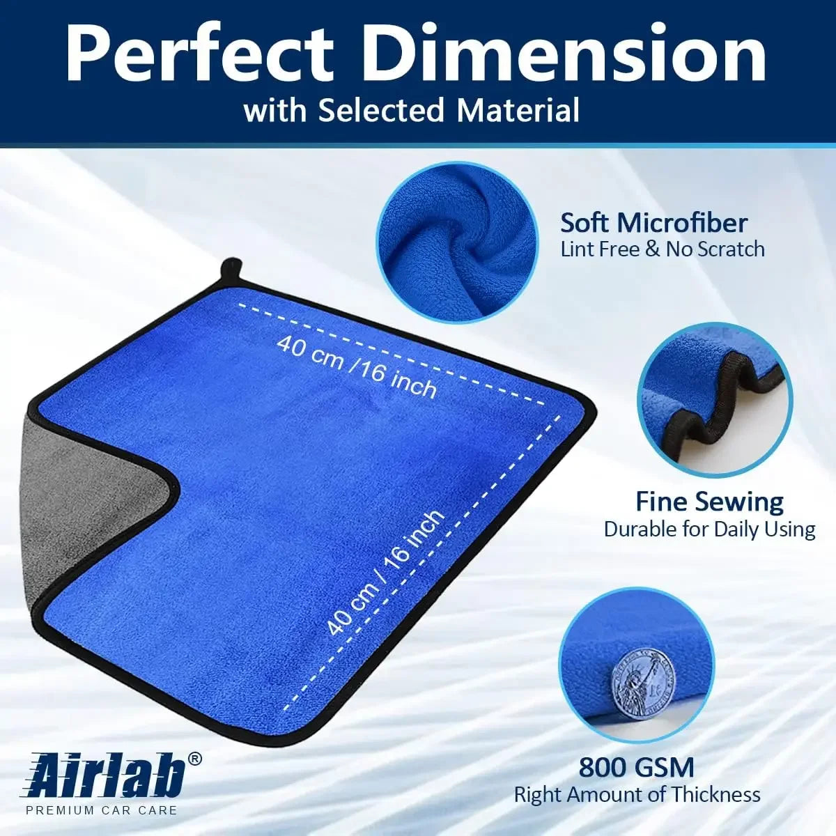 Microfiber Car Washing Towel Soft Quick Drying Windows Mirrors