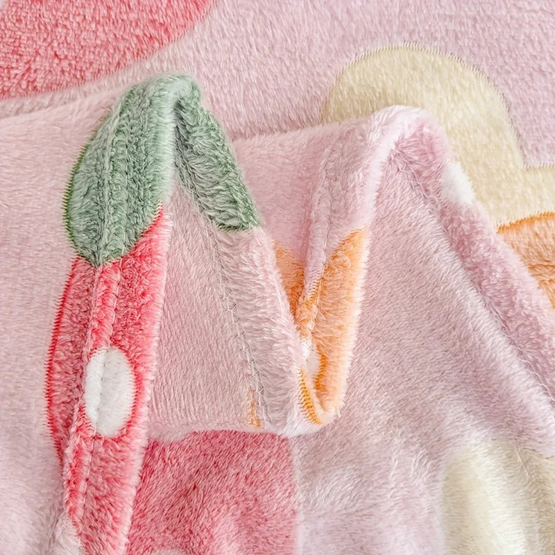 Cozy Floral Flannel Throw Blanket Soft Machine Washable All-Season