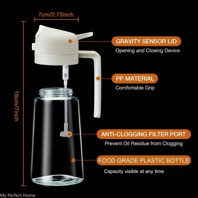 2in1 500ml Plastic Kitchen Oil Sprayer Spray Oil Olive Spray Bottle