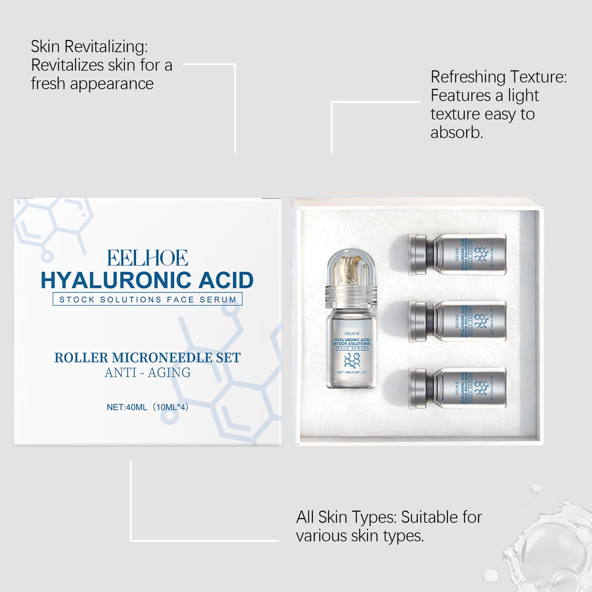 Niacinamide Microneedle serum Facial serum Kit 0.25mm Moisturizing