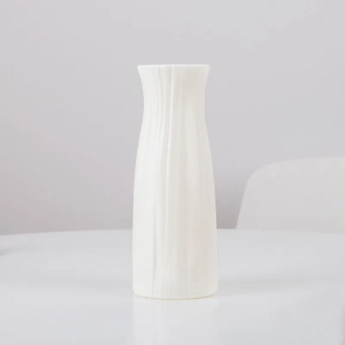 Nordic Flower Vase Minimalist Style Solid Color Plastic Pot